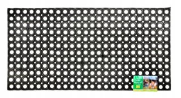 shumee Zunanji gumijasti predpražnik 50x100cm črn