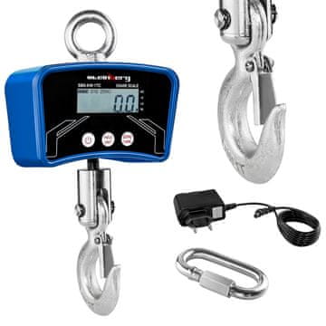 BE Kaveljska tehtnica do 1 tone SBS-KW-1TC z napajalnikom 1000 kg / 0,2 kg