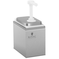 Royal Catering Dispenser za omake s črpalko iz nerjavečega jekla 2 l