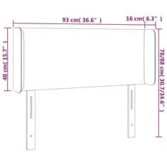 Vidaxl LED posteljno vzglavje temno zeleno 93x16x78/88 cm žamet