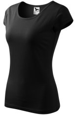 Malfini Ženska majica z zelo kratkimi rokavi, črna, L