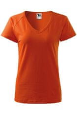 Malfini Ženska majica slim fit z rokavom iz reglana, oranžna, XS