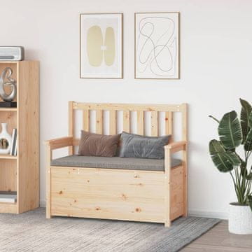 Vidaxl vidaXL Klop, 112,5 x 51,5 x 96,5 cm, masivni borov les