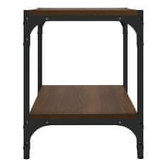 Vidaxl TV omarica rjav hrast 40x33x41 cm inženirski les in jeklo