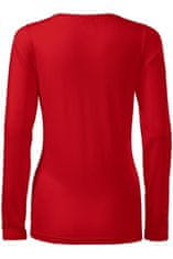 Malfini Ženska prilegajoča majica z dolgimi rokavi, rdeča, 2XL