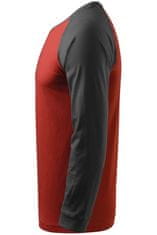 Malfini Moška kontrastna majica z dolgimi rokavi, marlboro rdeča, M