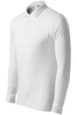 Malfini Moška polo majica z dolgimi rokavi, bela, XL