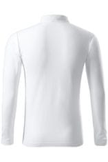 Malfini Moška polo majica z dolgimi rokavi, bela, XL