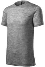 Malfini Moška majica iz merino volne, temno siv marmor, XL