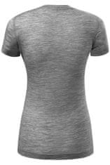Malfini Ženska majica iz merino volne, temno siv marmor, M