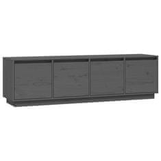 Vidaxl TV omarica siva 156x37x45 cm trdna borovina