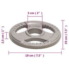 Vidaxl Olimpijske uteži 4 kosi 10 kg lito železo