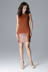 Lenitif Ženska mini obleka Feiniel L025 rjava XL