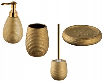 shumee Samostoječa straniščna ščetka, zlata