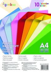 Gimboo Komplet barvnih papirjev A4, 80 g/m2, 100 listov, mešanica barv