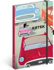 Presco Group Krtek in avtomobilski zvezek, linijiran, 13 × 21 cm