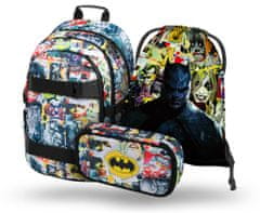 BAAGL 3 SET Skate Batman Comics: nahrbtnik, etui, torba