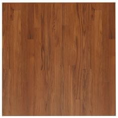 Vidaxl Kvadratna mizna plošča tem. rjava 70x70x2,5 cm trdna hrastovina