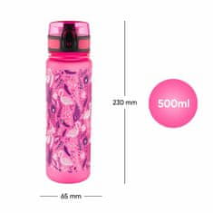 BAAGL Steklenička za pitje iz tritana Flamingo, 500 ml