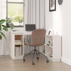 Vidaxl Pisalna miza bela 110x50x75 cm trdna borovina