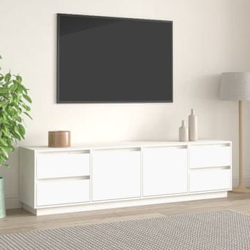 Vidaxl vidaXL TV stojalo belo 176x37x47,5 cm masivni borov les