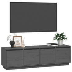 Vidaxl TV omarica siva 156x37x45 cm trdna borovina