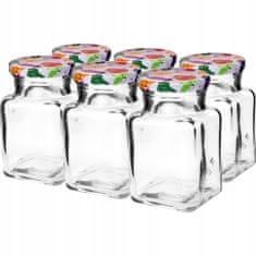 shumee Steklen kozarec z navojnim pokrovčkom TO fi53 150ml - 6 kosov