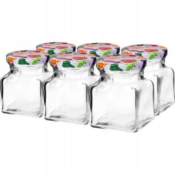 Browin Steklen kozarec z navojnim pokrovčkom TO fi53 120ml - 6 kosov