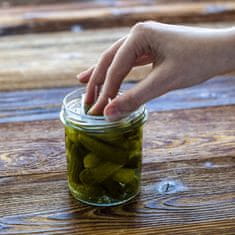 shumee Steklen kozarec z navojnim pokrovčkom in sponko TO fi82/6 346ml - 6 kosov