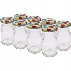 shumee Steklen kozarec z navojnim pokrovčkom TO fi53 180ml - 8 kosov