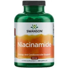 Swanson Nikotinamid vitamin B3 (niacinamid), 500 mg, 250 kapsul