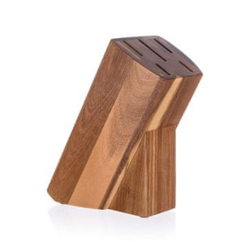 Čisté dřevo CleanWood BRILLANTE akacijevo leseno stojalo za nože - 23 x 11 x 10 cm