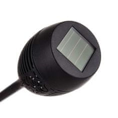 ACTIVER Solarna plastična svetilka 7,5 x 7,5 x 40 cm, črna, komplet 12 kosov