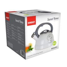 Banquet Žvižgajoči emajlirani čajnik SWEET HOME 3,3 l