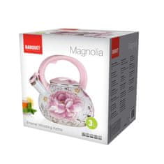 Banquet Žvižgajoči emajlirani čajnik MAGNOLIA 3 l