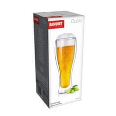 Banquet Dvostenski kozarec DOBLO 380 ml, komplet 4 kosov