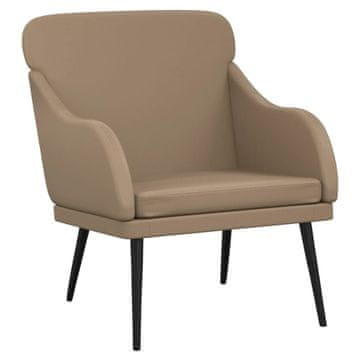 Vidaxl Fotelj kapučino 63x76x80 cm umetno usnje
