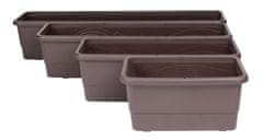 Plastkon Multipack 3 kosi Gardenie Smart samoplačniški sadilnik rjave barve 40 cm