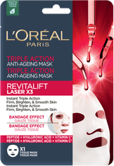 L’Oréal Revitalift LaserX3 Triple Action, tekstilna maska za obraz