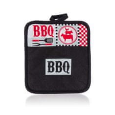Banquet Komplet predpasnika, rokavice in podloge BBQ 3 kosi, rdeča, komplet 2
