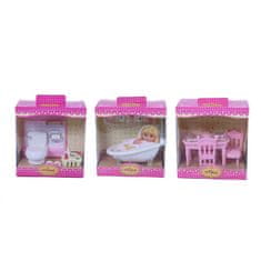 Rappa Mini komplet pohištva za lutke (stranišče ali kopalnica ali jedilnica)