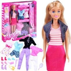 Anlily Punčka Anlily z oblačili in dodatki ZA2457
