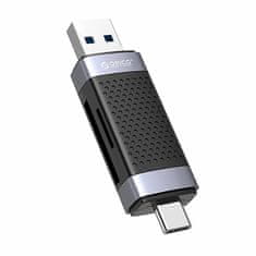 Orico Orico CD2D-AC2-BK-EP Bralnik pomnilniških kartic TF/SD, USB + USB-C (črn)