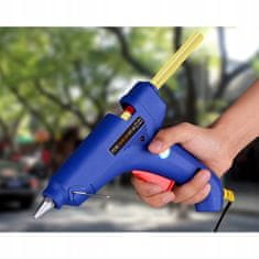 shumee Komplet 100 W vroče lepilne pištole s stikalom + 10x lepilne pištole + 1/4” kotni izvijač + 10 univerzalnih nastavkov