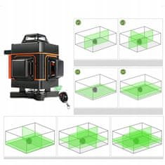 shumee Rosfix Orange Eye 4D 360° križna laserska nivelira 16 črt s stojalom