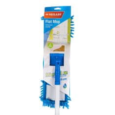 BRILANZ Ploski šenil mop s teleskopsko palico 120 cm, temno modra barva, komplet 3 kosov