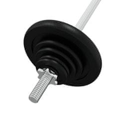 Vidaxl Palica z utežmi 90 kg lito železo