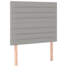 Vidaxl Box spring postelja z vzmetnico svetlo siva 80x200 cm blago