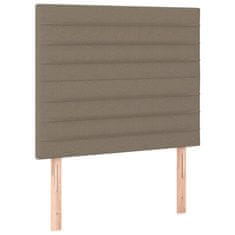 Vidaxl Box spring postelja z vzmetnico taupe 80x200 cm blago