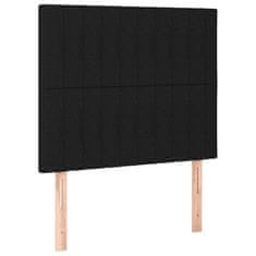 Vidaxl Box spring postelja z vzmetnico črna 90x200 cm blago